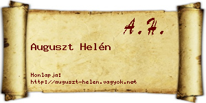 Auguszt Helén névjegykártya